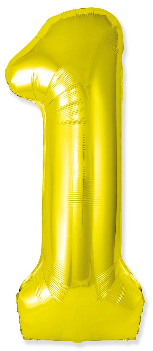 Цифра, 1 Slim, Золото 102 см