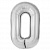 Цифра, 0 Slim, Серебро 102 см
