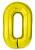 Цифра, 0 Slim, Золото 102 см