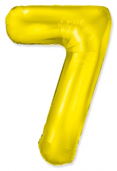 Цифра, 7 Slim, Золото 102 см