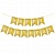 Гирлянда Флажки, Happy Birthday, Золото, Голография, 350 см, 17*12 см