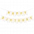 Гирлянда Флажки, Happy Birthday, Белый/Золото, Металлик, 500 см, 16*12 см