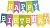 Гирлянда Флажки, Happy Birthday, Ассорти 160 см